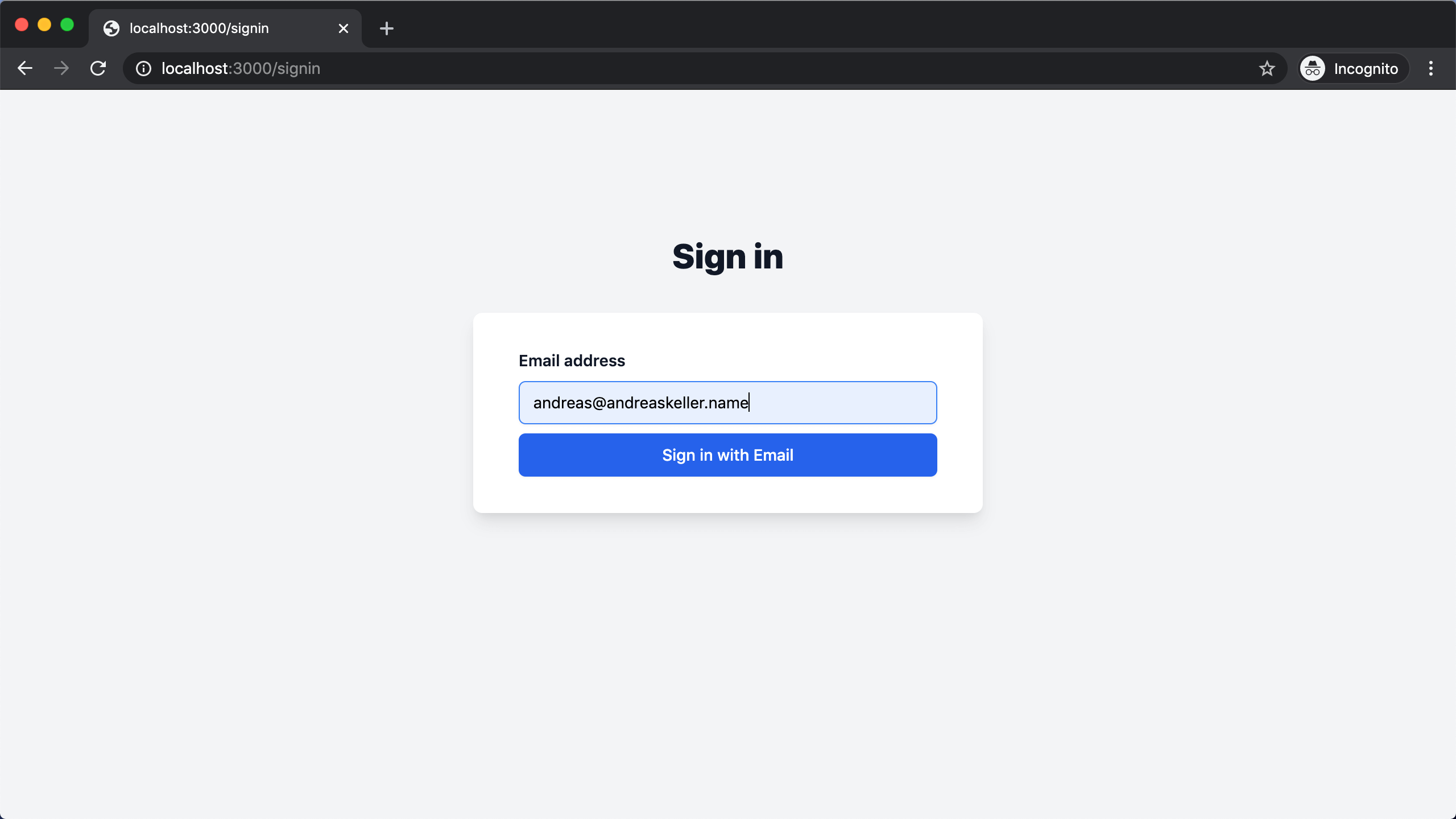 Custom sign in page