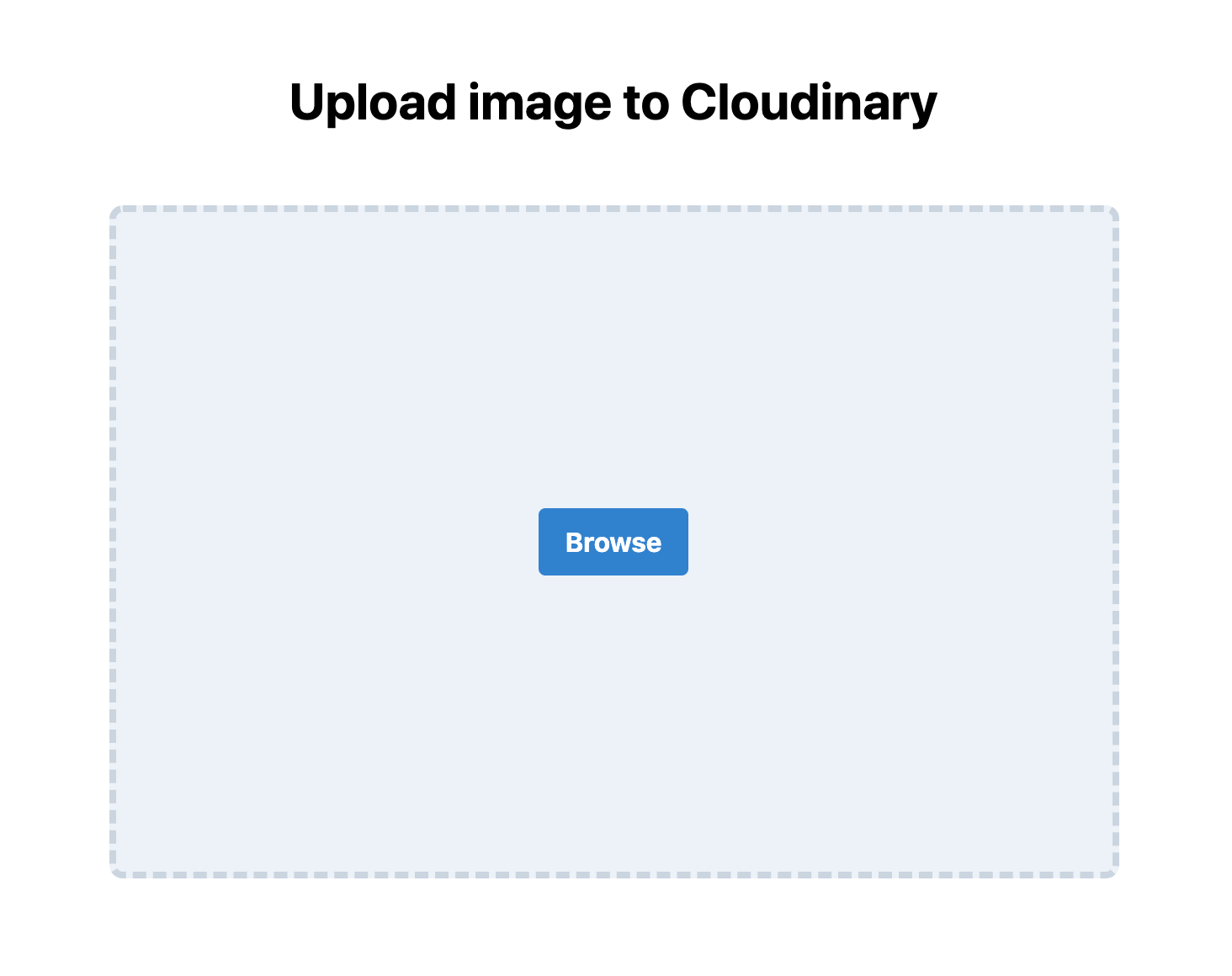 Trigger uploading images with Browse button